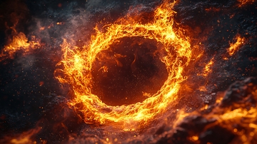 燃烧的火焰圆环