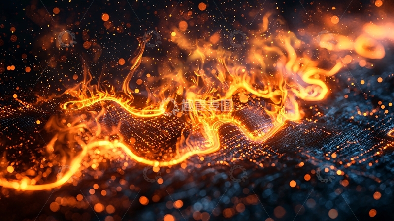 高清大图下载【趣麦麦图】火焰燃烧的抽象艺术