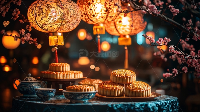 高清大图下载【趣麦麦图】中秋节夜景