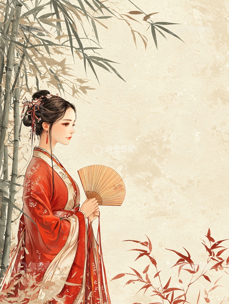 高清大图下载【趣麦麦图】古风美女