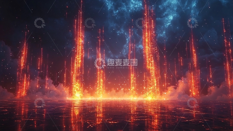 高清大图下载【趣麦麦图】火焰光柱