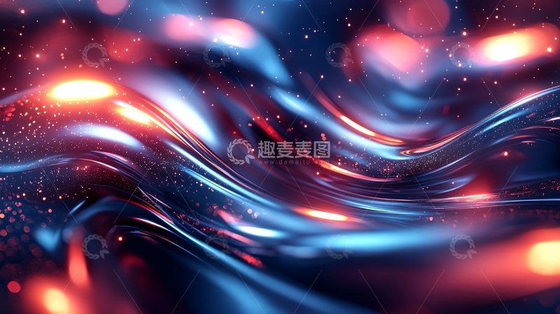 高清大图下载【趣麦麦图】流体金属质感抽象背景