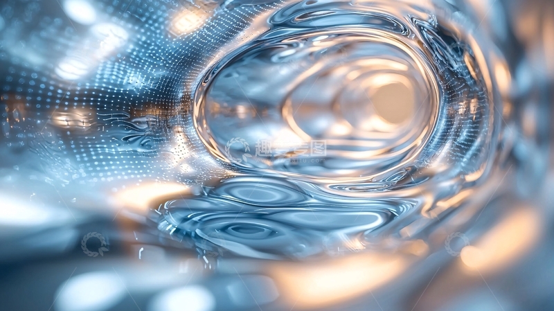 高清大图下载【趣麦麦图】蓝色光晕隧道