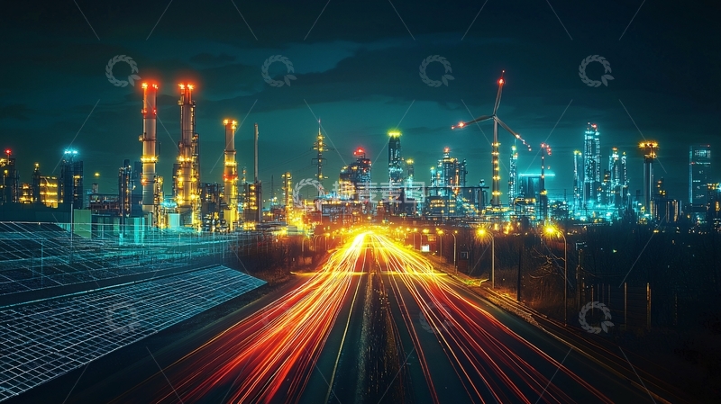 高清大图下载【趣麦麦图】夜景城市高速公路