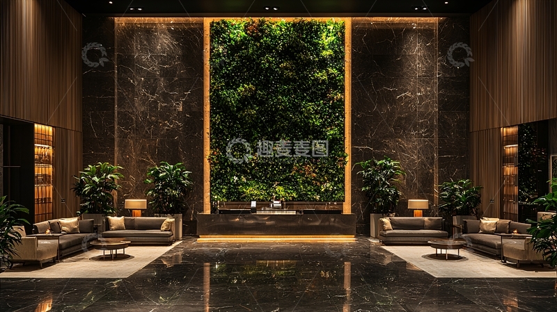 高清大图下载【趣麦麦图】高端酒店大堂设计