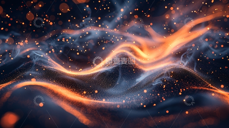 高清大图下载【趣麦麦图】抽象火焰流体