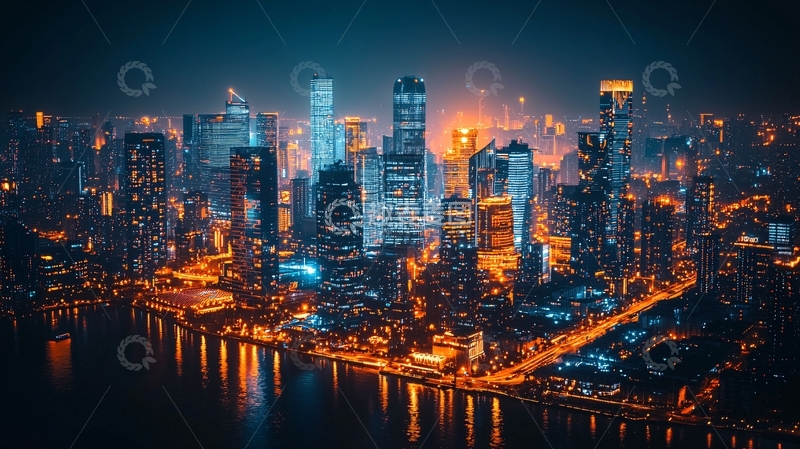 高清大图下载【趣麦麦图】夜景城市轮廓