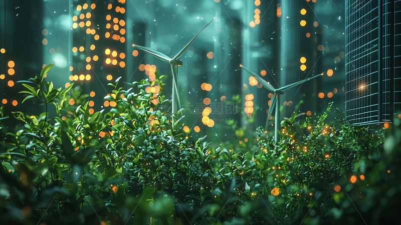 高清大图下载【趣麦麦图】未来都市绿植