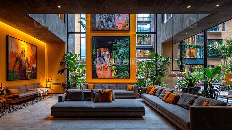 高清大图下载【趣麦麦图】现代豪华酒店大堂