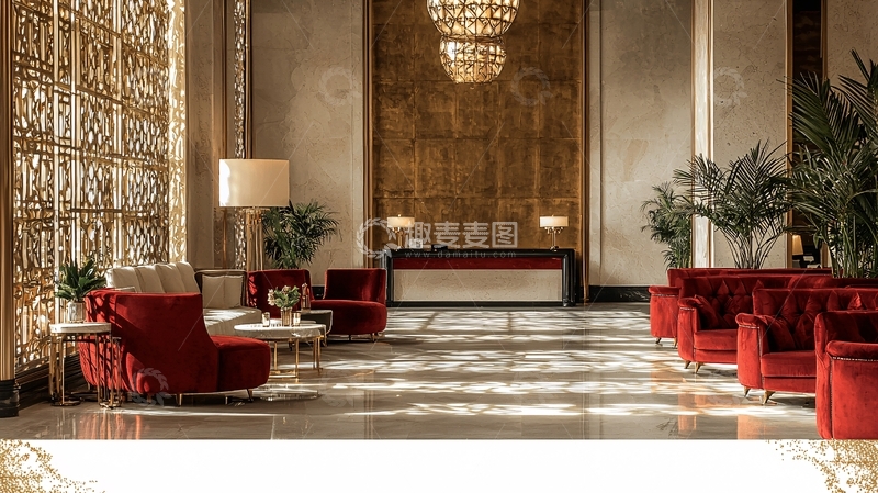 高清大图下载【趣麦麦图】奢华酒店大堂设计9