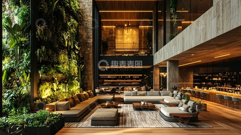 高清大图下载【趣麦麦图】豪华酒店大堂休息区