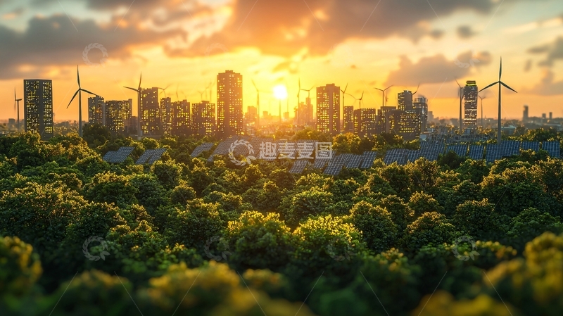 高清大图下载【趣麦麦图】绿色城市