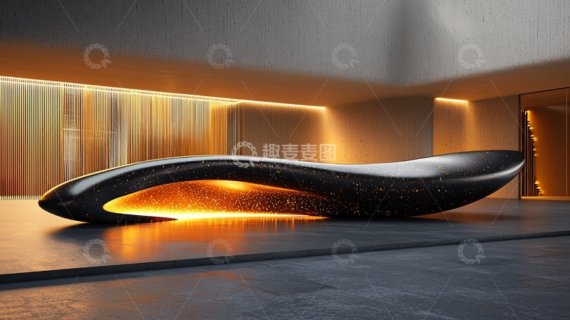 高清大图下载【趣麦麦图】流线型黑色前台设计