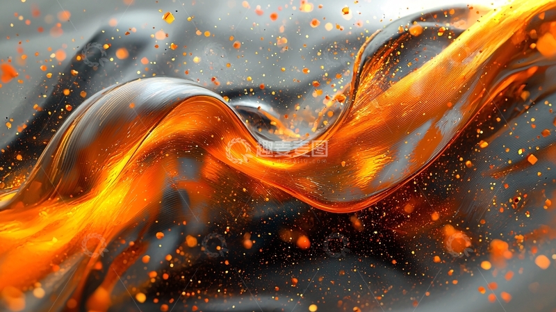 高清大图下载【趣麦麦图】抽象火焰流体