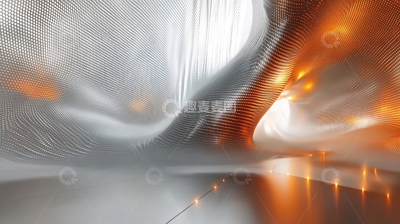 高清大图下载【趣麦麦图】流体金属质感抽象空间