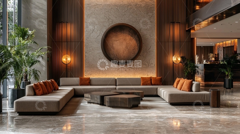 高清大图下载【趣麦麦图】豪华酒店大堂休息区
