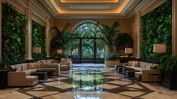 奢华酒店大堂绿植装饰