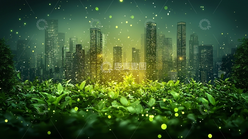 高清大图下载【趣麦麦图】梦幻都市绿植