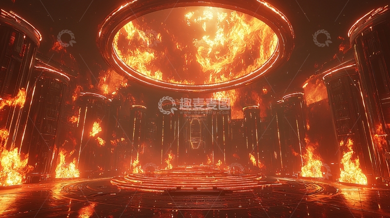 高清大图下载【趣麦麦图】地狱火海