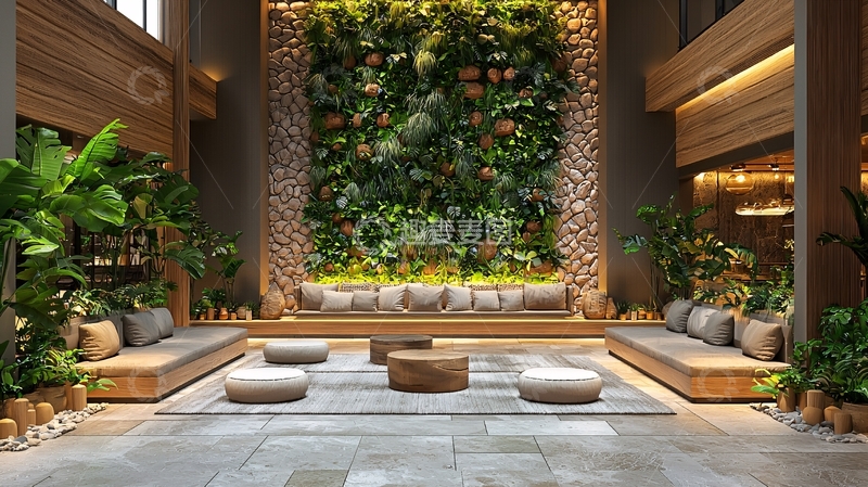 高清大图下载【趣麦麦图】室内绿植墙设计