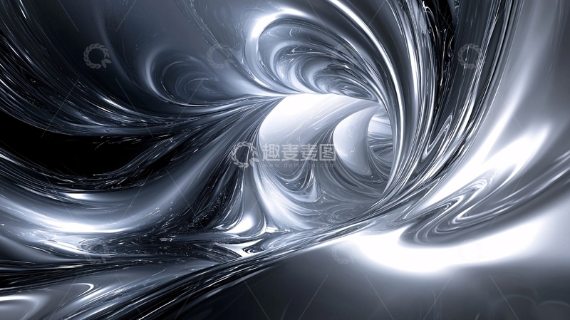 高清大图下载【趣麦麦图】金属质感抽象漩涡