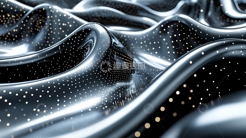 高清大图下载【趣麦麦图】金属质感波浪纹理