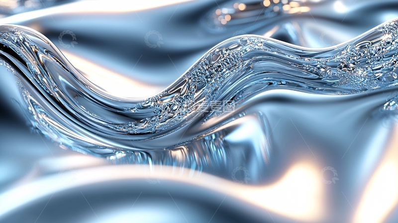 高清大图下载【趣麦麦图】-流体金属质感背景