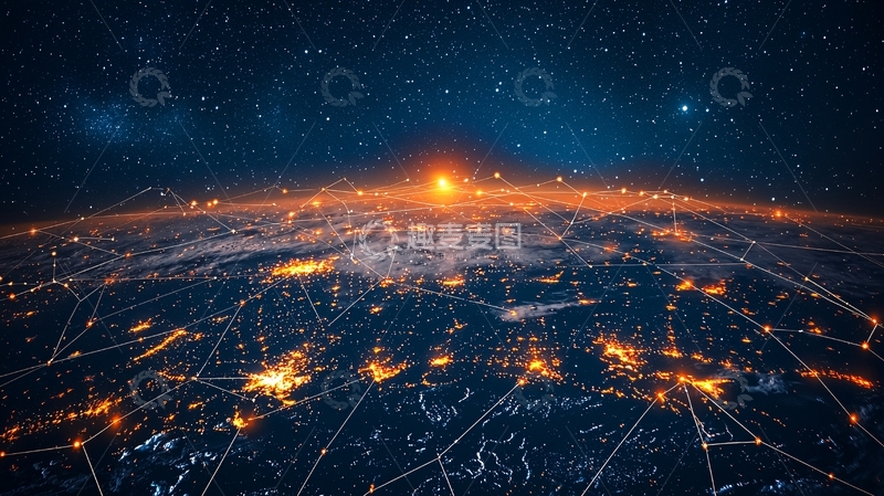 高清大图下载【趣麦麦图】地球夜景