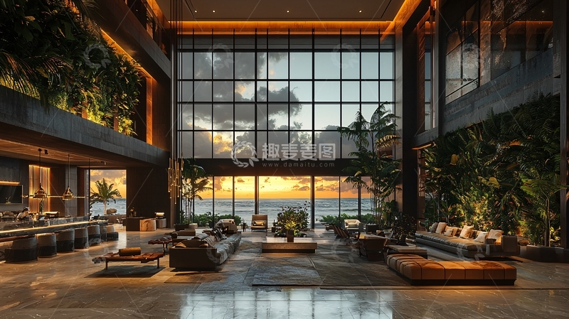 高清大图下载【趣麦麦图】现代极简风格豪宅客厅