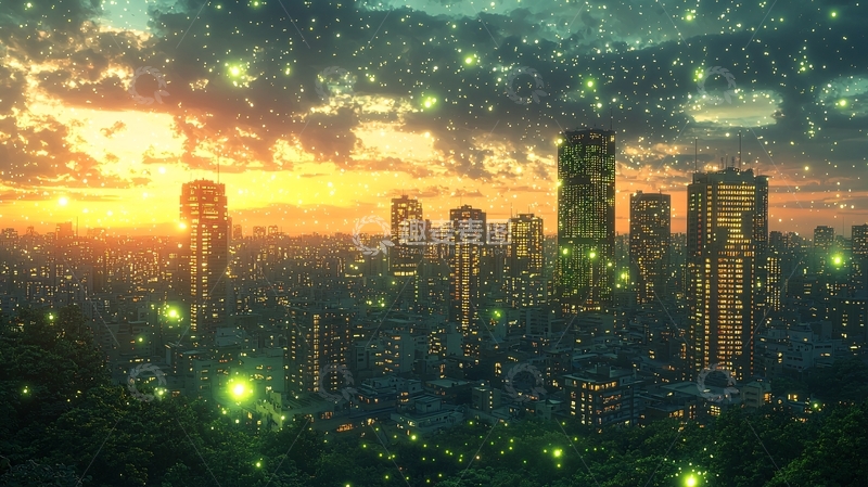 高清大图下载【趣麦麦图】梦幻都市夜景