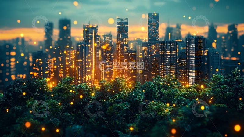 高清大图下载【趣麦麦图】未来城市夜景54