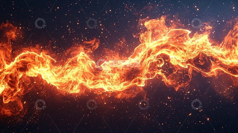 高清大图下载【趣麦麦图】火焰河流
