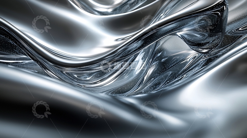 高清大图下载【趣麦麦图】金属质感液体