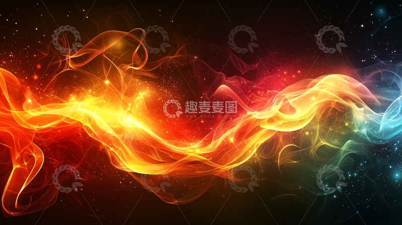 高清大图下载【趣麦麦图】抽象火焰背景