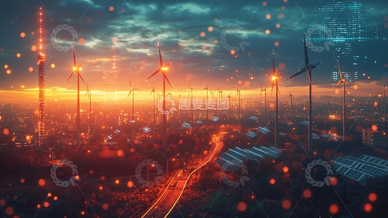 高清大图下载【趣麦麦图】未来能源城市
