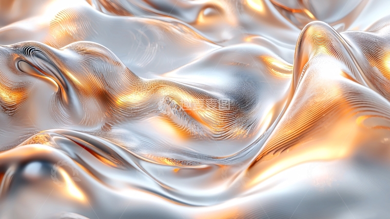 流动的金属质感背景
