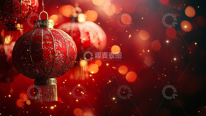 高清大图下载【趣麦麦图】红色圣诞球