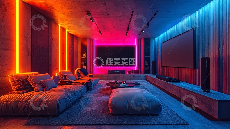 高清大图下载【趣麦麦图】私家影院灯光设计