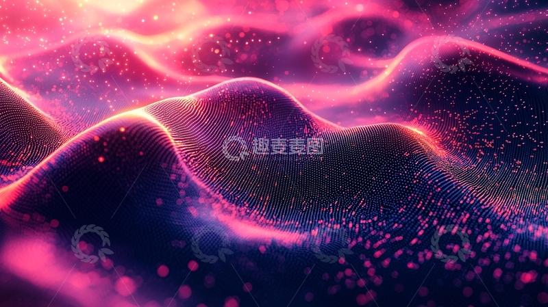 高清大图下载【趣麦麦图】抽象的粉色波浪