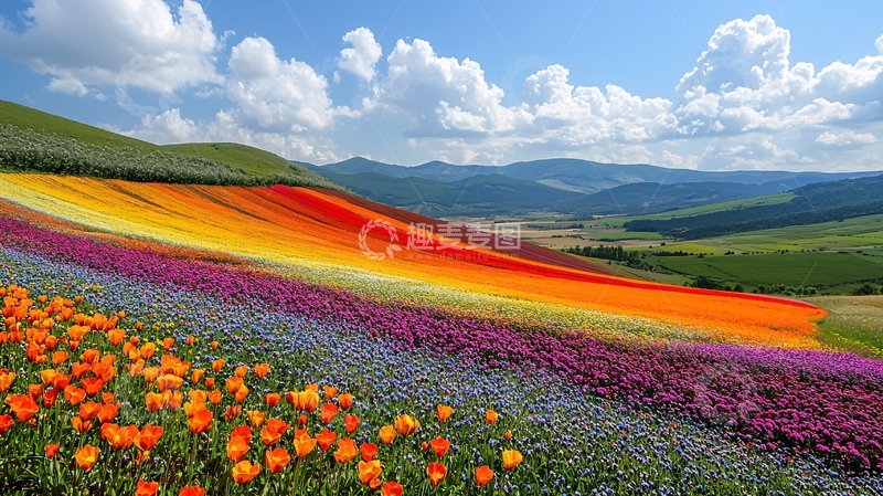 高清大图下载【趣麦麦图】彩色花田