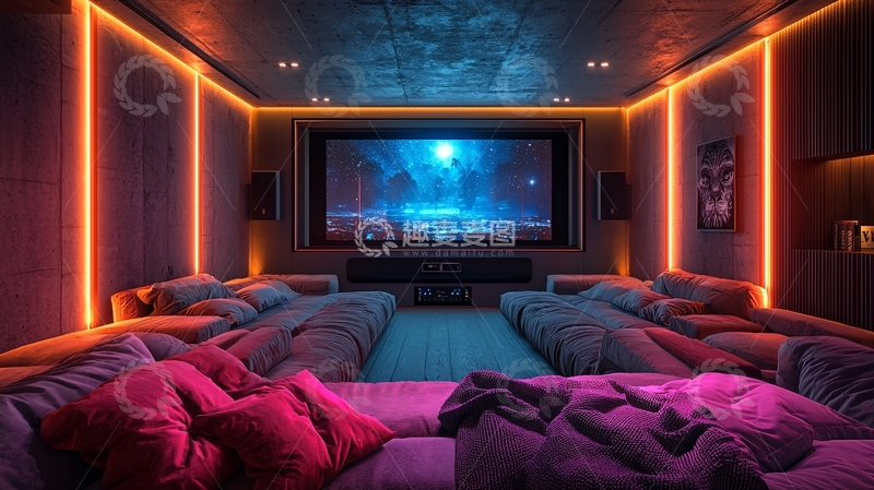 高清大图下载【趣麦麦图】高端家庭影院