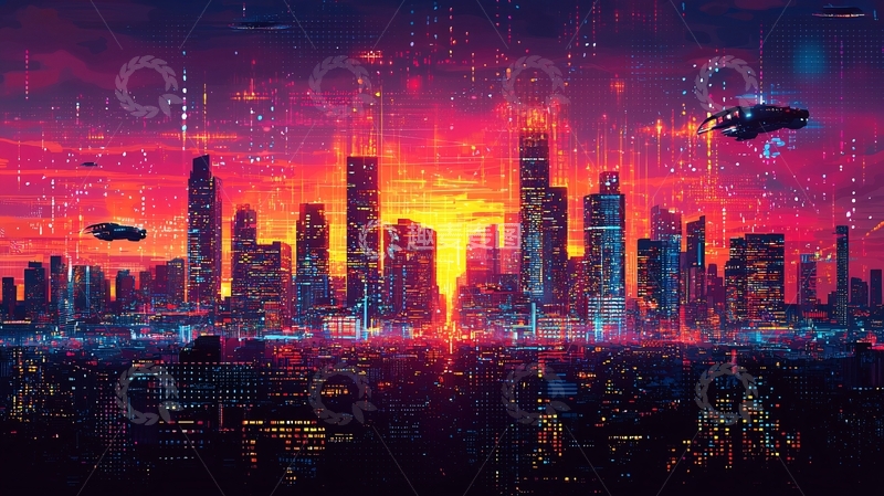 高清大图下载【趣麦麦图】未来都市夜景222