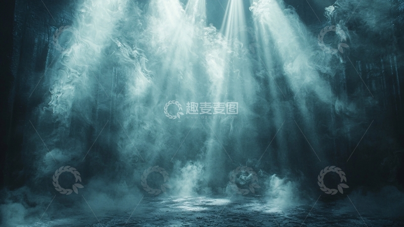 高清大图下载【趣麦麦图】光线森林