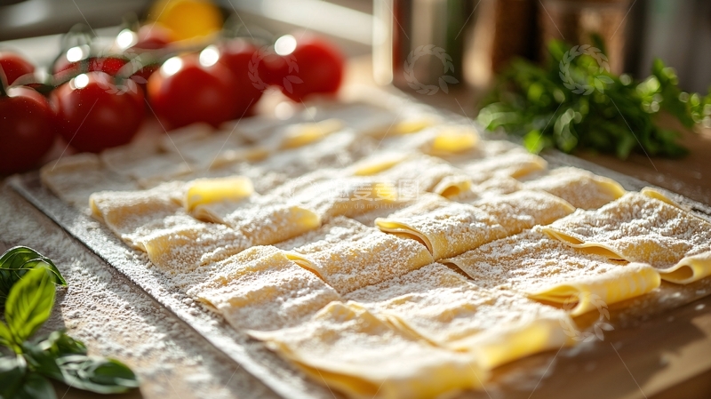 高清大图下载【趣麦麦图】意式面食制作过程