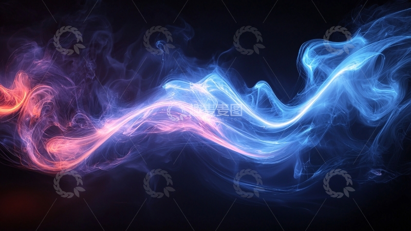 高清大图下载【趣麦麦图】蓝色粉色烟雾