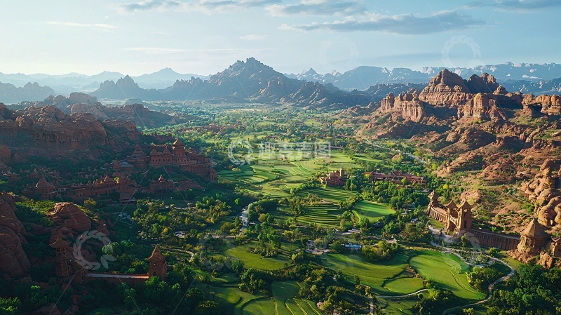 高清大图下载【趣麦麦图】山谷高尔夫球场