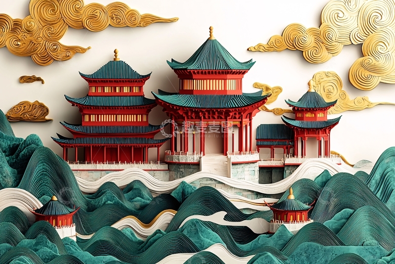 高清大图下载【趣麦麦图】中式建筑