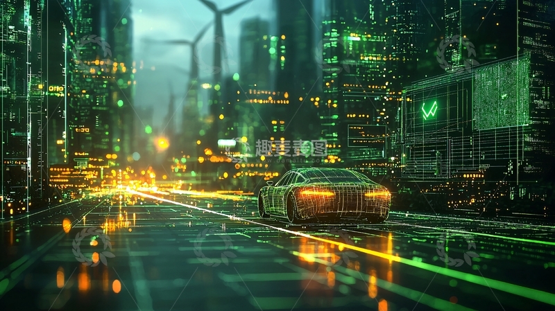 高清大图下载【趣麦麦图】未来科技城市夜景