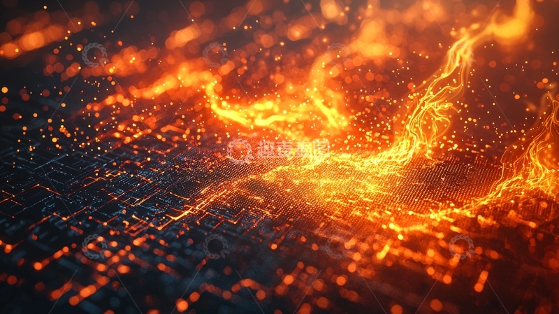 高清大图下载【趣麦麦图】火焰城市