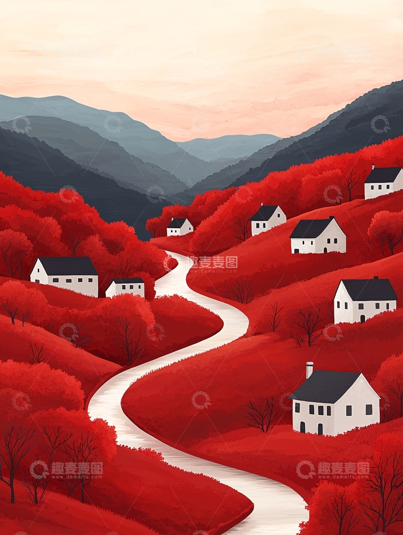 高清大图下载【趣麦麦图】红色山谷